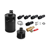 Oil Catch Can Kit Reservoir Baffled Tank with Breather Filter Universal Aluminum